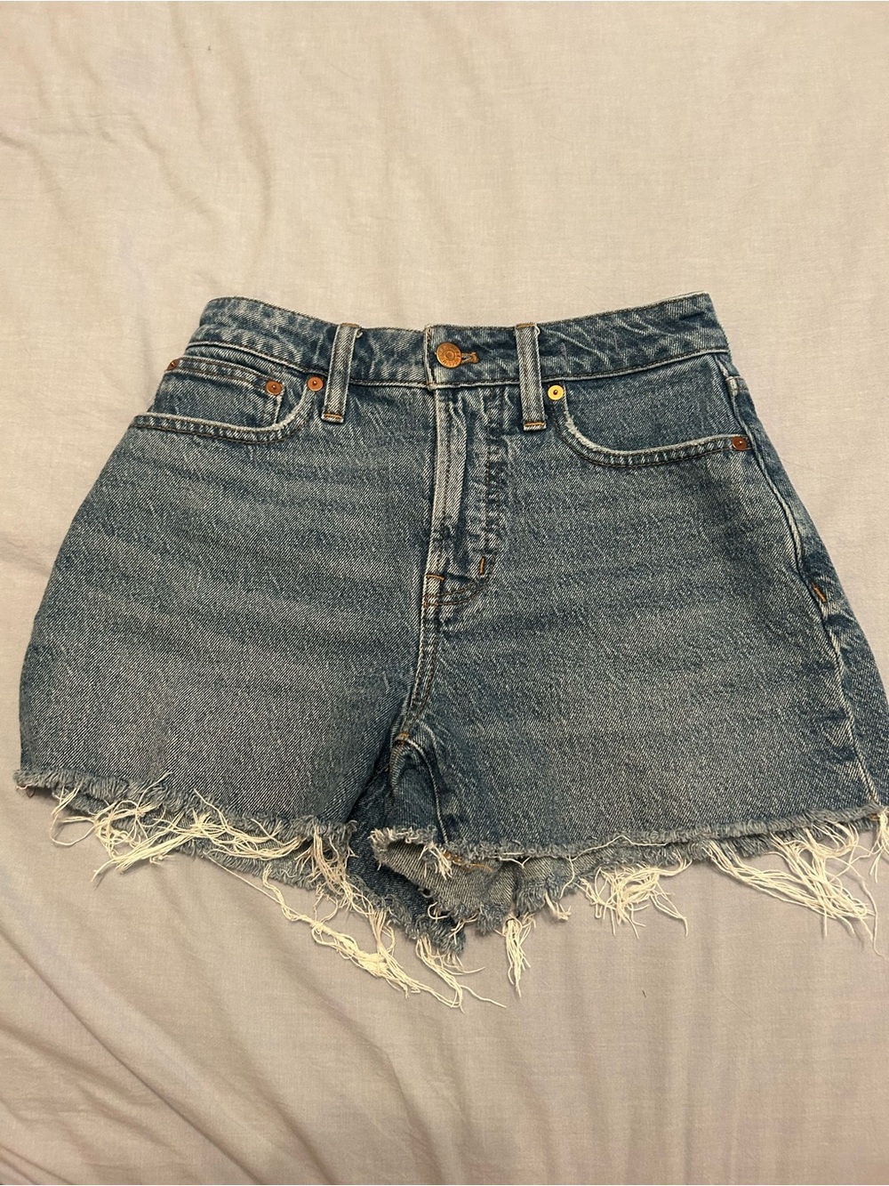 Madewell Size 4 Denim Cutoff Shorts in Blue